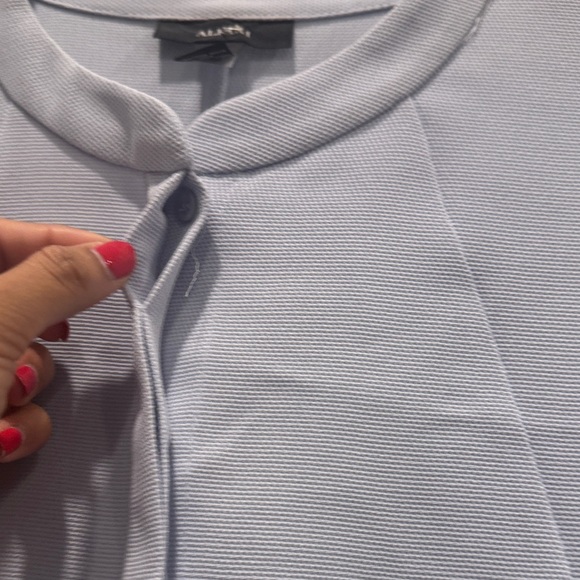 Alfani Light Blue Textured Top - Picture 7 of 10